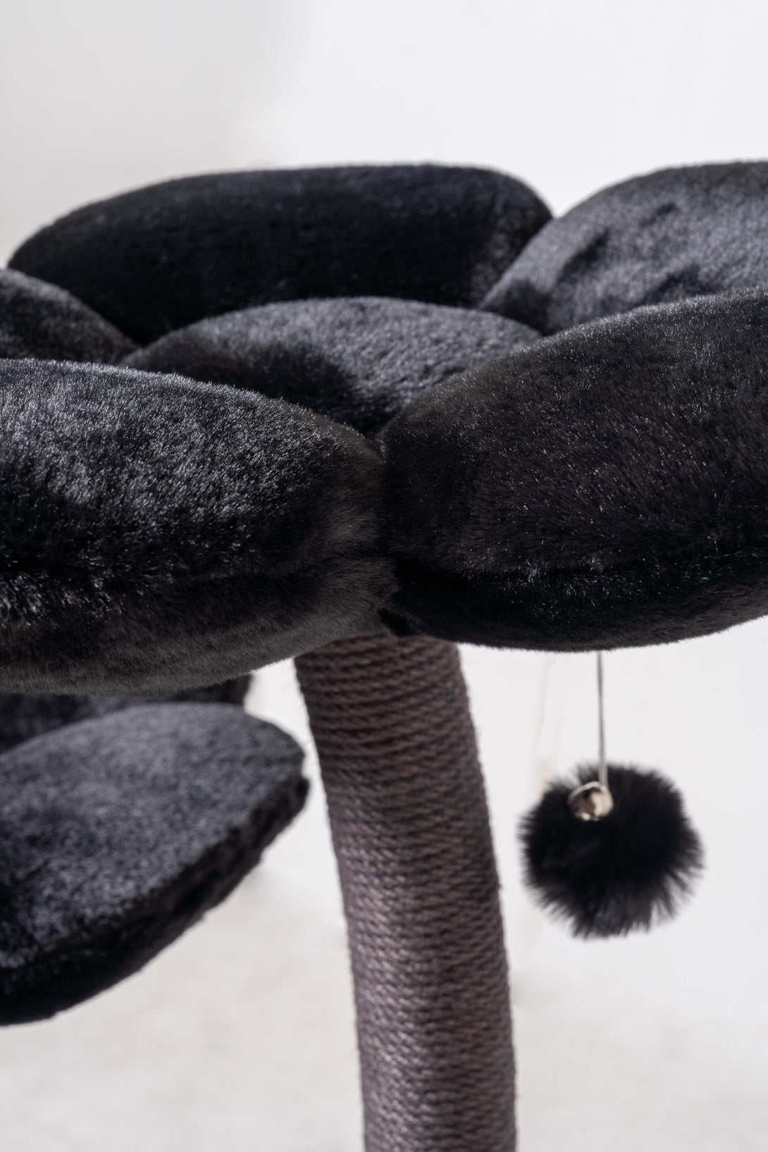 Aesthetic black cat tree enhancing home decor
