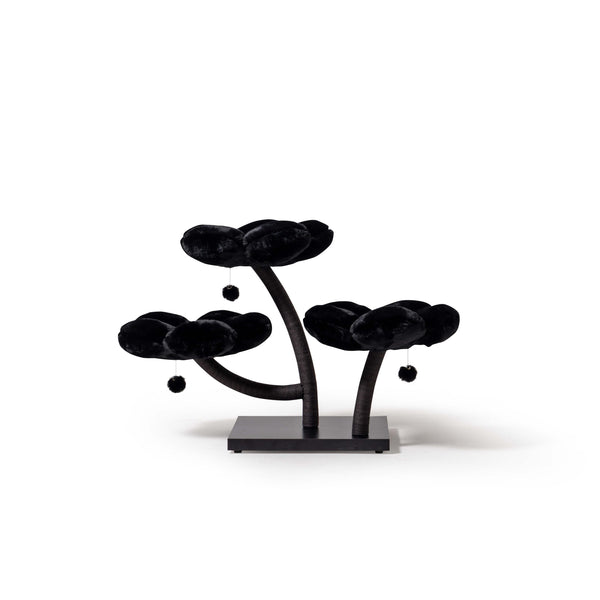 Black Bloom Cat Tree Modern Cat Bed