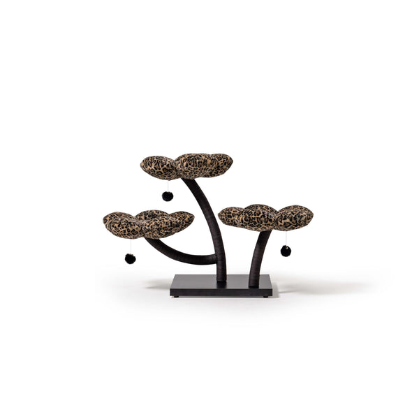 Leopard Print Floral Cat Tree, Modern Cat Furniture