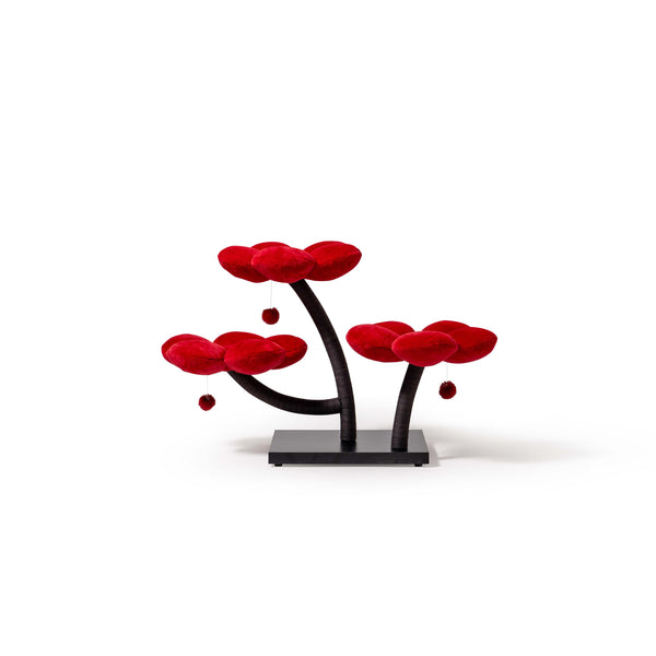 Red Ruby Floral Cat Tree, Cat Furniture