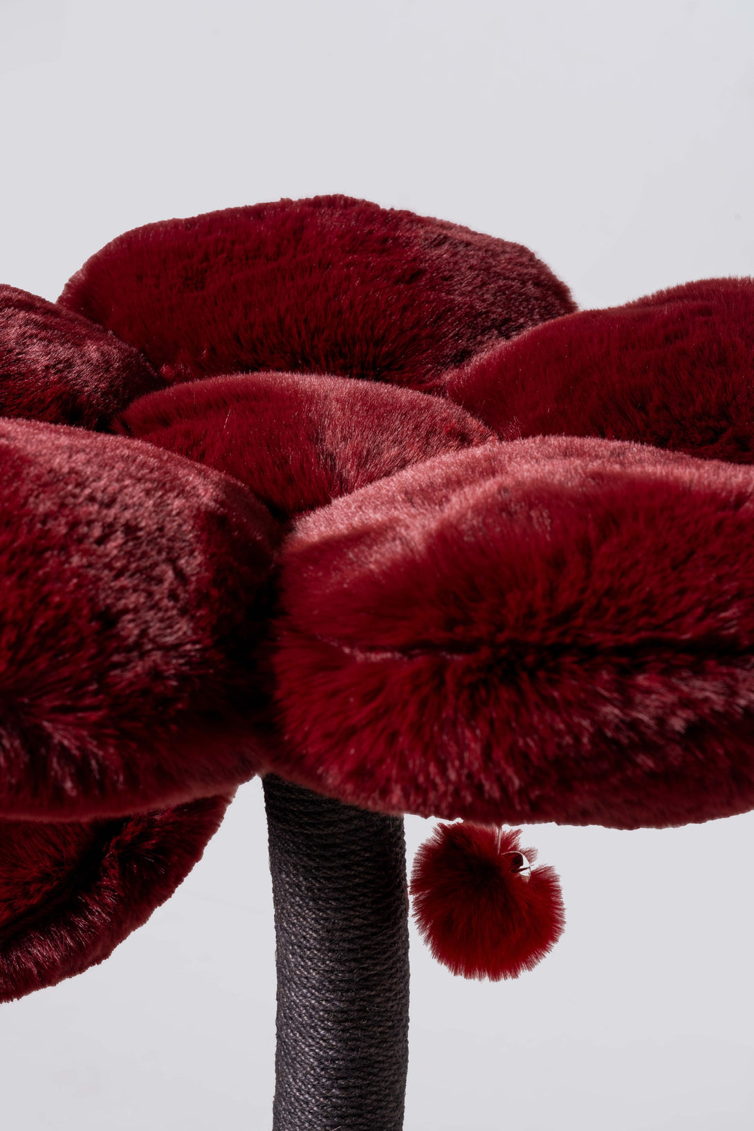 Durable construction of the Burgundy Blossom Floral Cat Tree for playful activity

