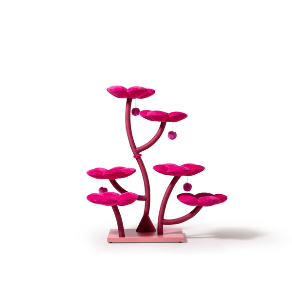 MARUVIS Fuchsia Blossom Cat Tree showcasing vibrant design
