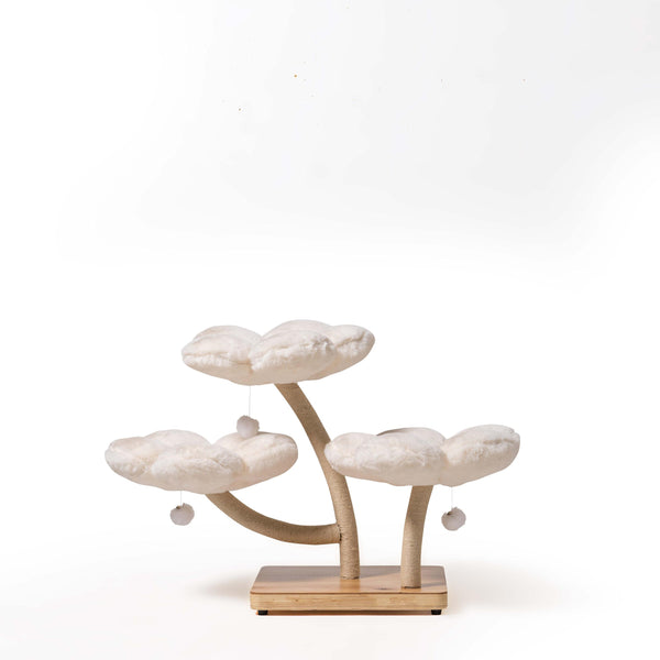MARUVIS Ivory Blossom Cat Tree showcasing elegant floral design

