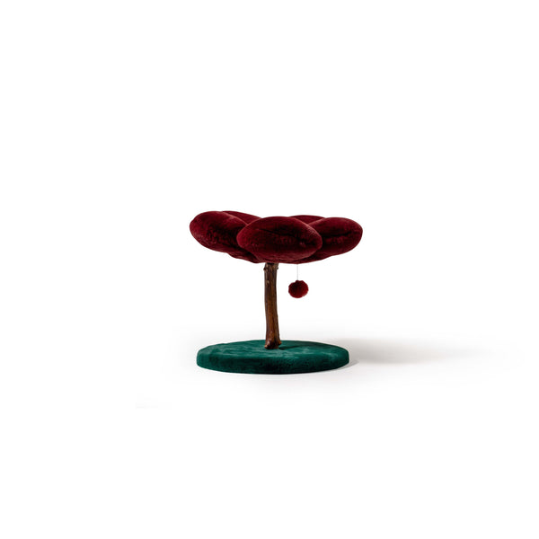 MARUVIS Petite Burgundy Blossom Cat Tree with floral design
