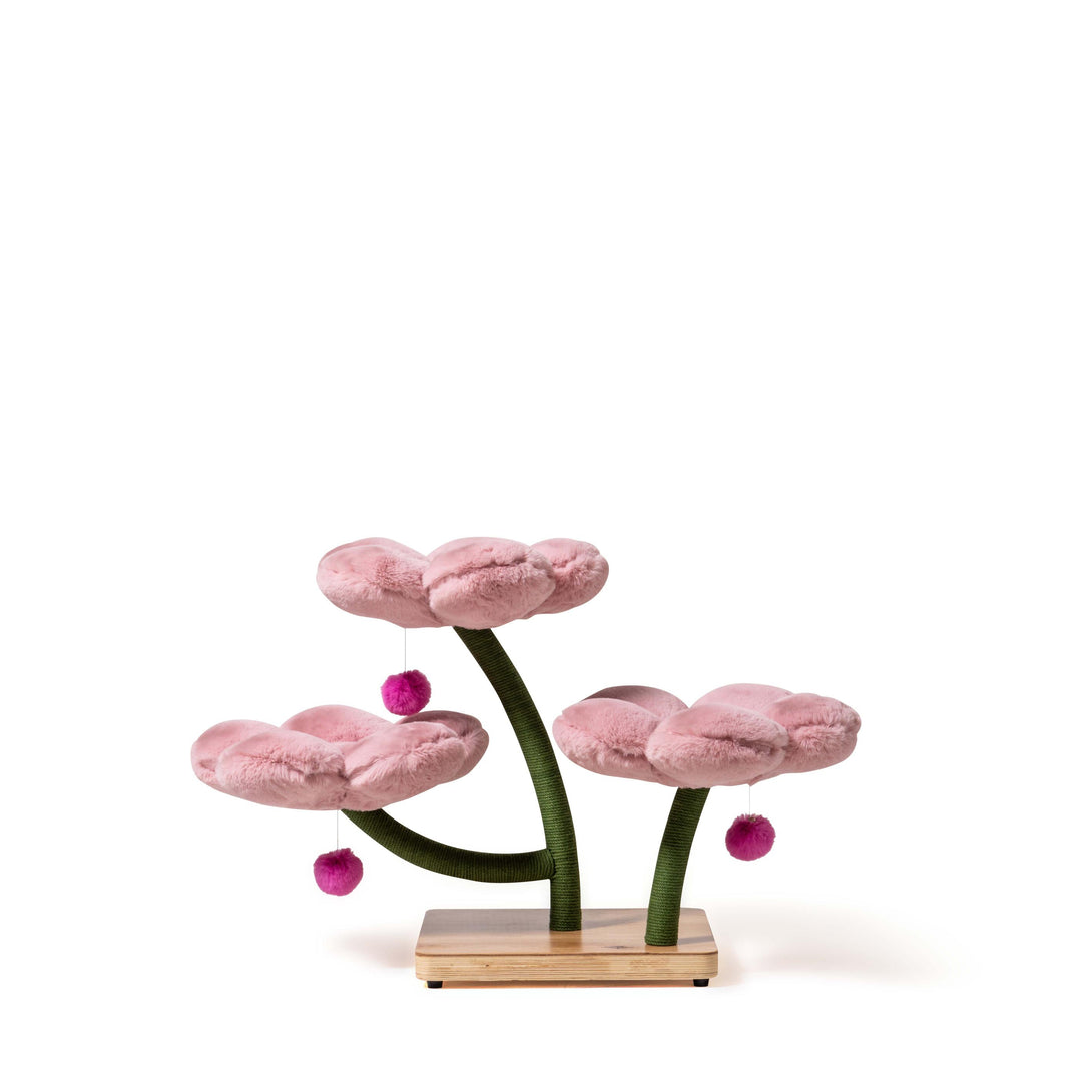 MARUVIS Powder Pink Blossom Floral Cat Tree showcasing delightful floral design

