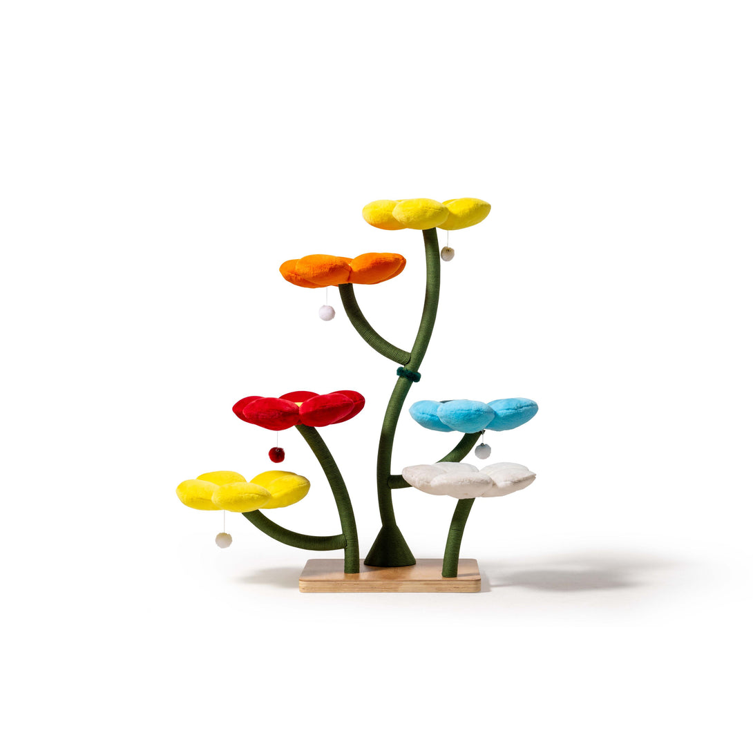MARUVIS Rainbow Blossom Floral Cat Tree showcasing colorful floral design
