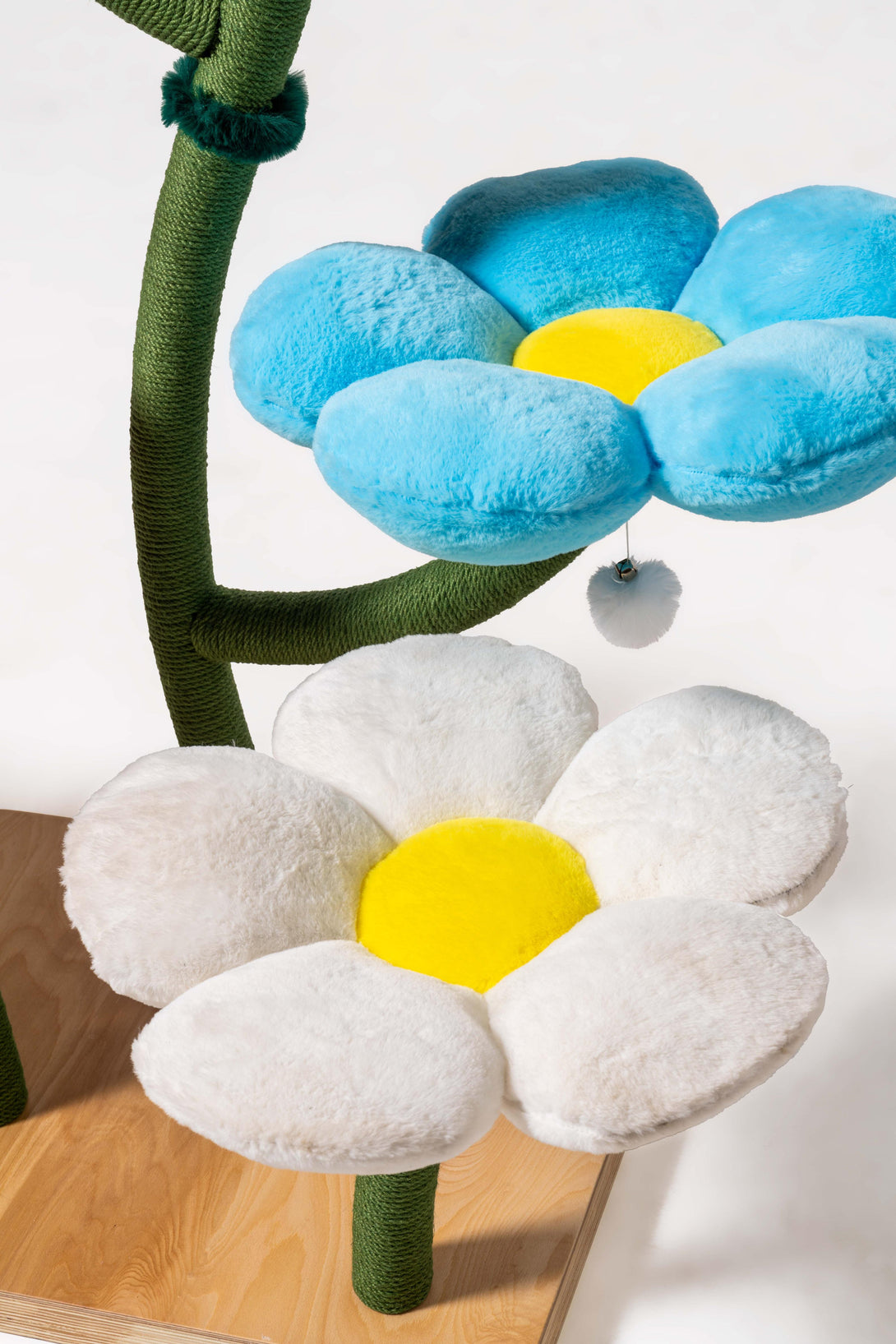 Spacious cat bed featured on the Rainbow Blossom Floral Cat Tree
