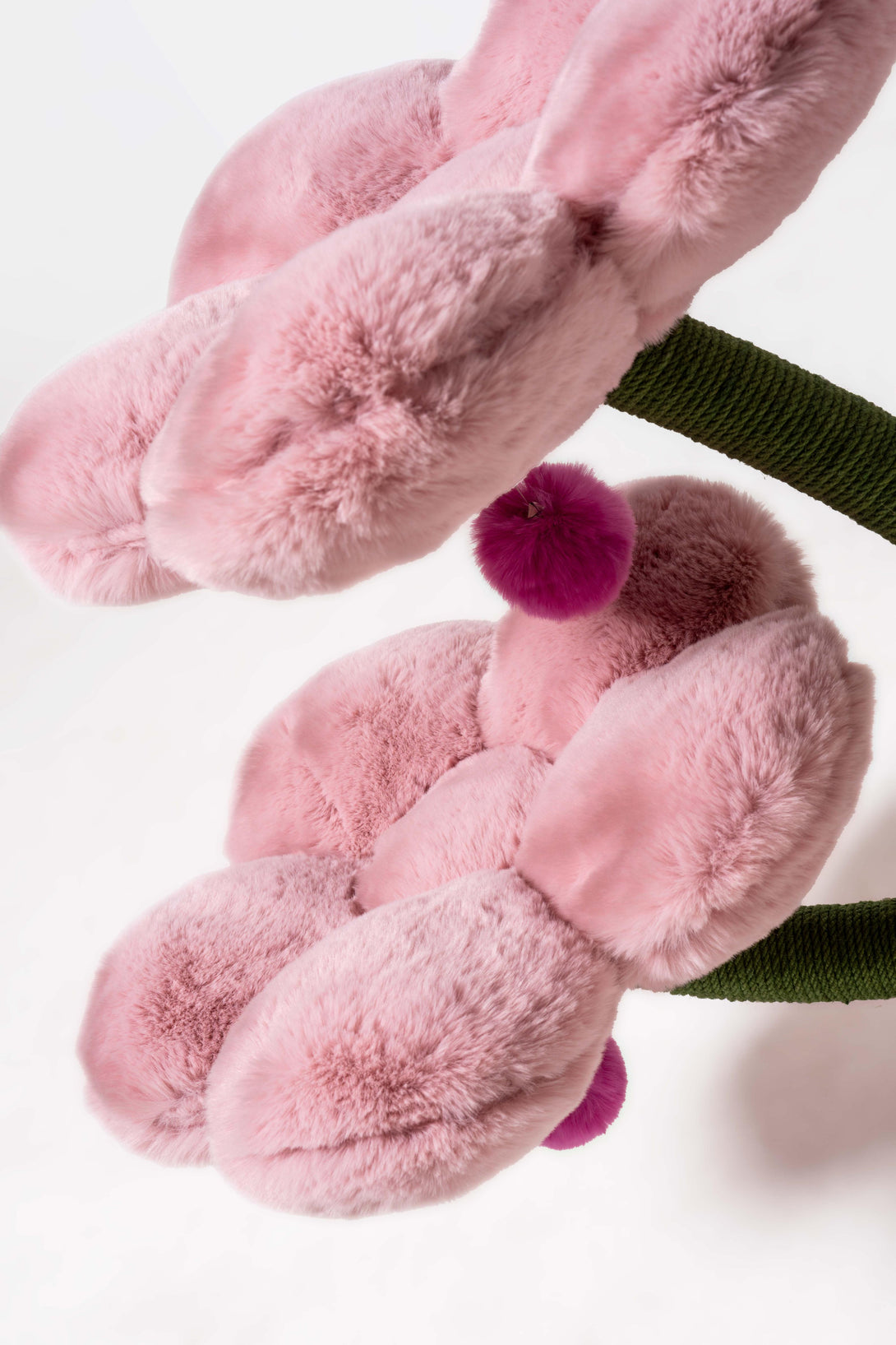 Stylish powder pink floral pattern enhancing luxury cat furniture
