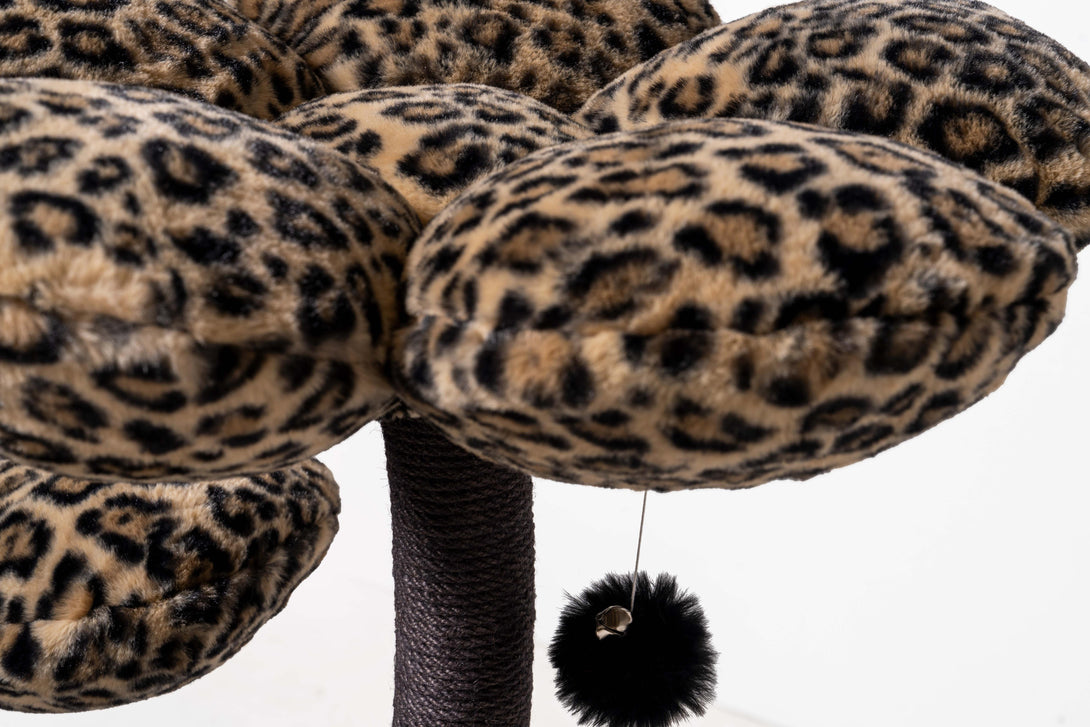 Unique leopard print design enhancing the luxurious cat furniture
