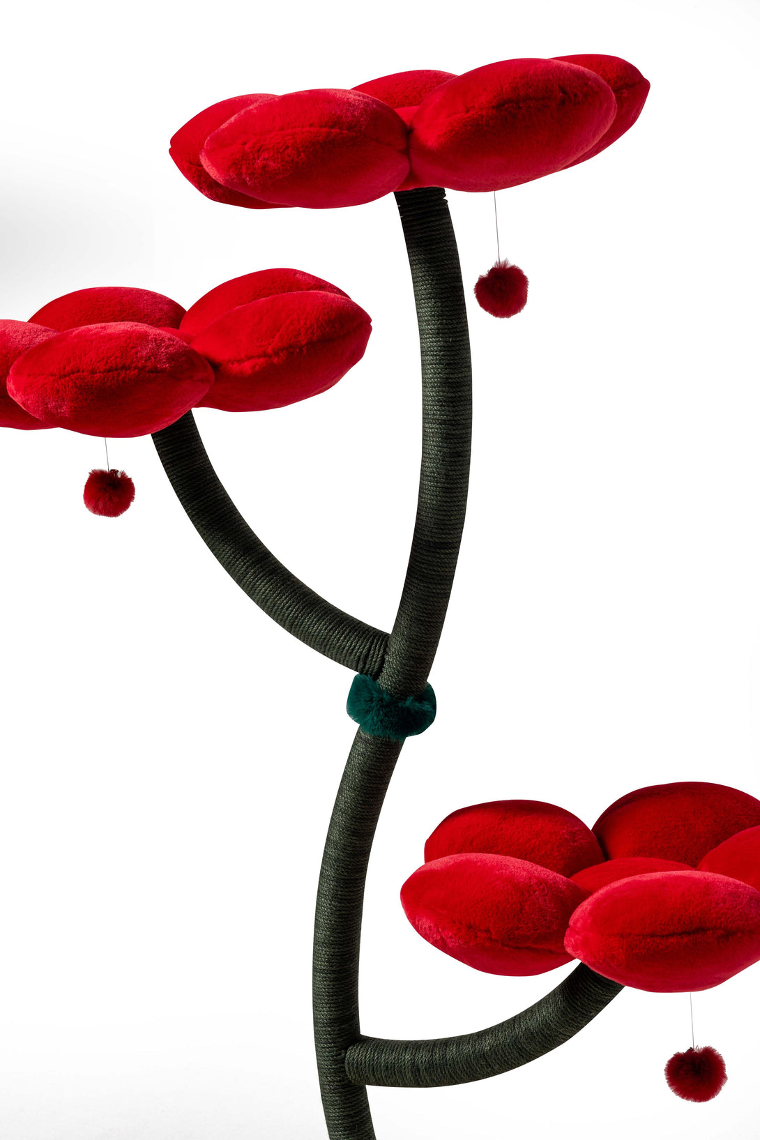  cat cave featured in the Red Blossom Floral Cat Tree